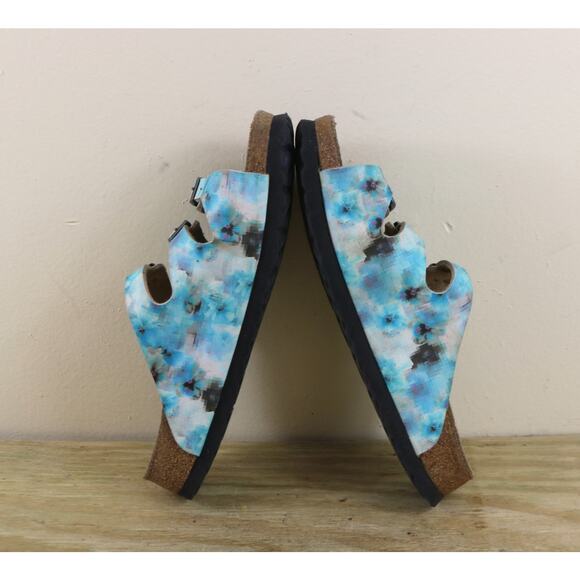 Birkenstock Papillio Sandals Womens 8 Florida Blue Pixel Soft Foot Bed Narrow - Picture 6 of 7